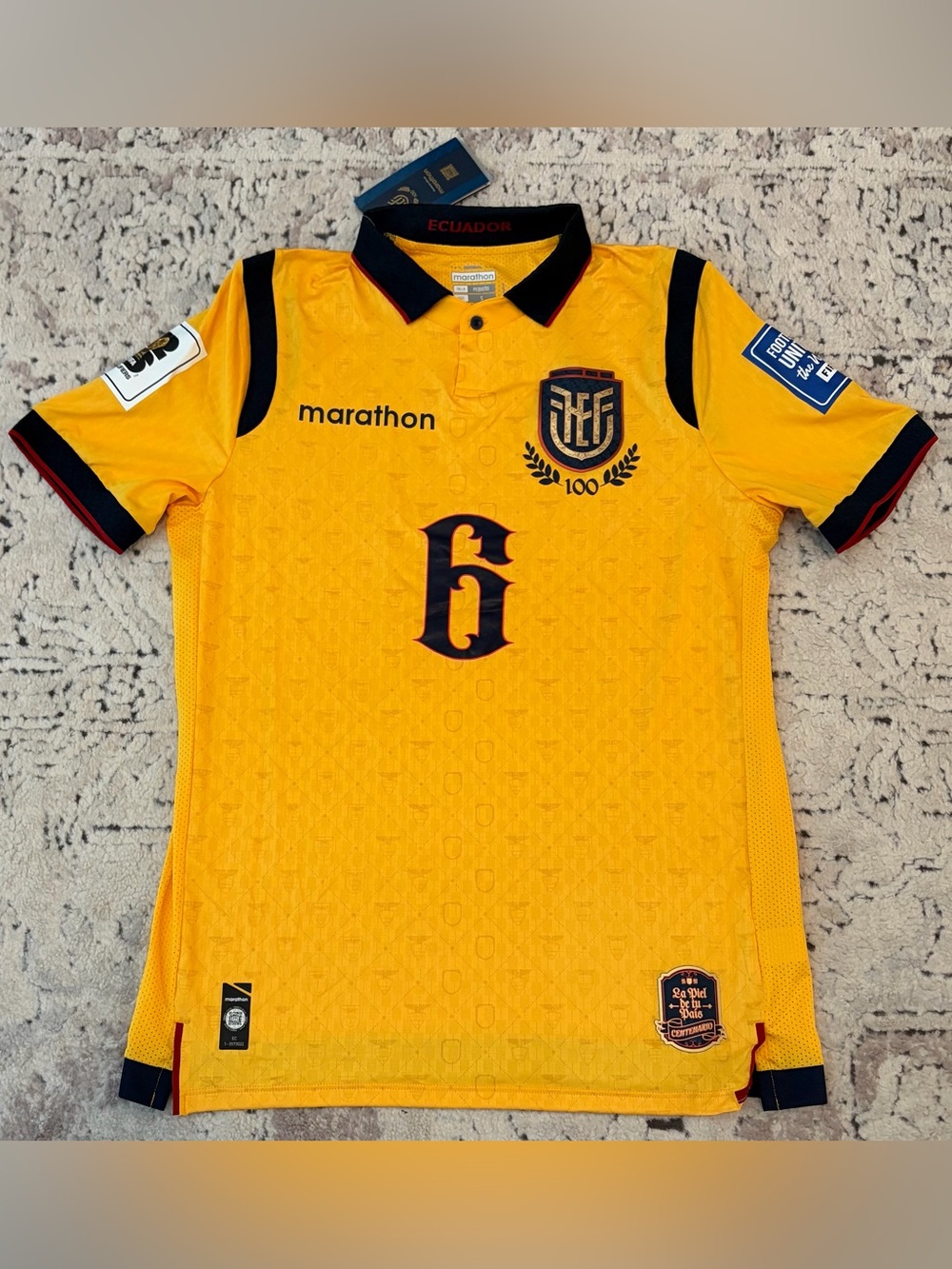 Marathon Authentic Ecuador 100 Years Edition Willian Pacho #6 Jersey Men’s Sz: S